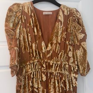 Gold Ulla Johnson Gown Dress